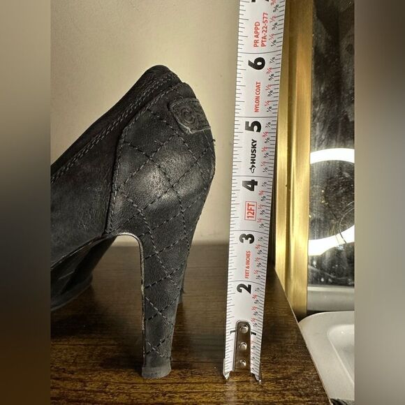 Chanel 2012 Quilted Pattern Pumps Black Heels sz 6.5 - Picture 15 of 16